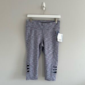 Jockey Purple Blue Capri Leggings Size M 16" Length NWT